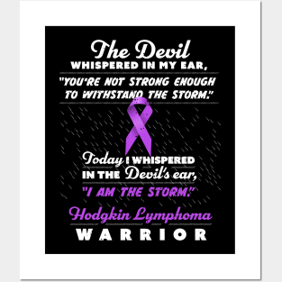 The Devil whispered Lymphoma Warrior ribbon awareness Posters and Art